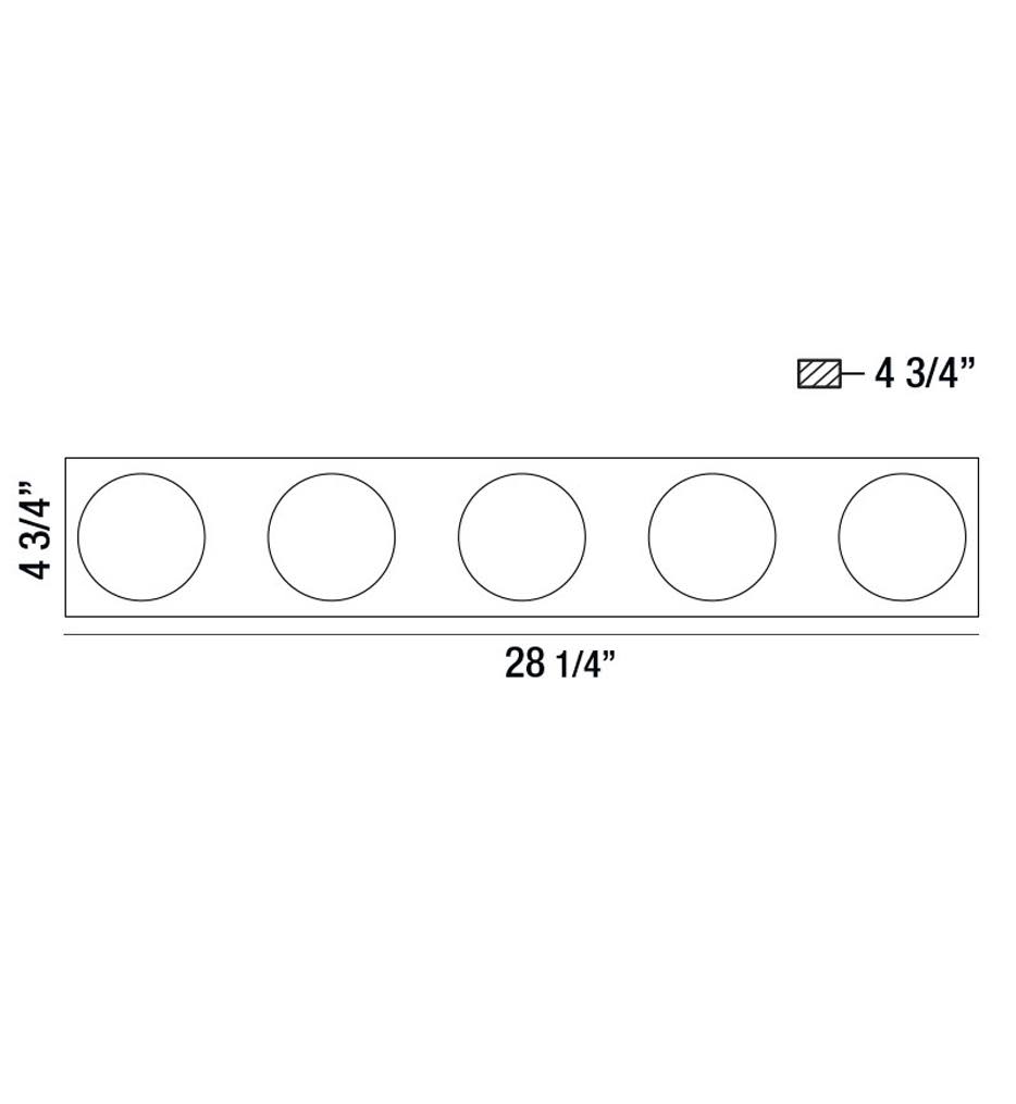 5-Light Bathbar, Chrome V59532