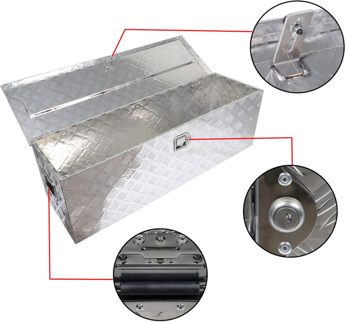 49 Inch Aluminum Truck Tool Box with Lock V5773