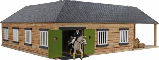 1-24 Scale Horse Stable with 4 Box Storage & Wash Box A44980
