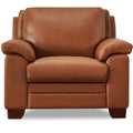 84" Nutmeg Brown Top Grain Leather Sofa B797