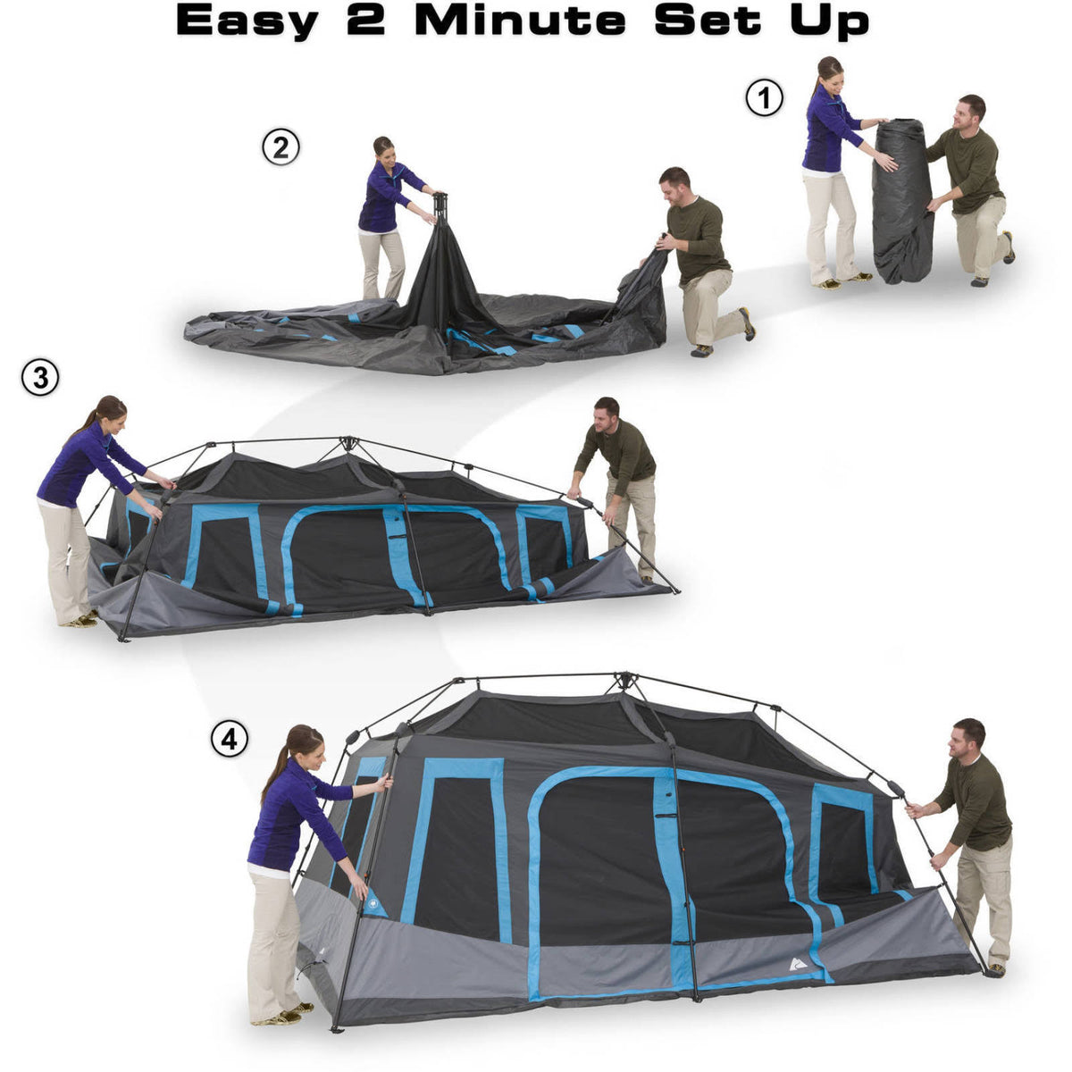 10-Person Dark Rest Instant Cabin Tent Y19272