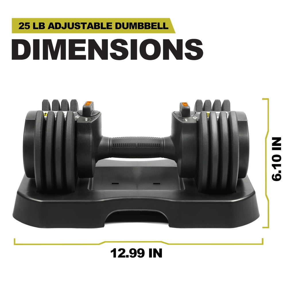 10-30lb Quick Select Adjustable Dumbbell Pair with Stand Y692