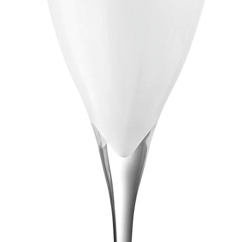 Champagne Flute Glasses Set Of 6 Crystal White 11 Oz Q661