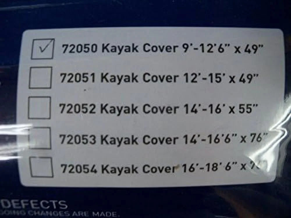 Kayak Cover 9'-12' D23328
