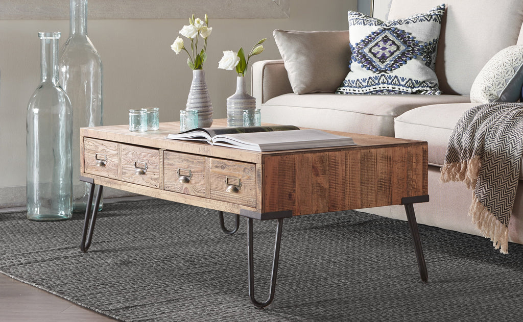 Aged Pine Storage Coffee Table C607890