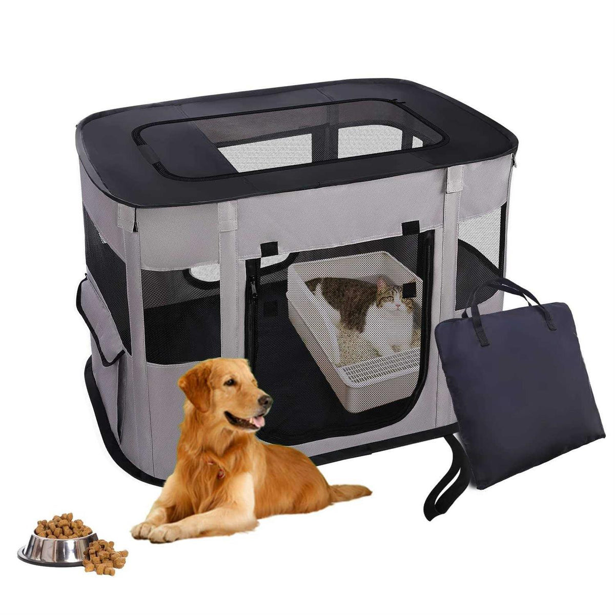 Portable Pet Playpen Collapsible Kennel V477