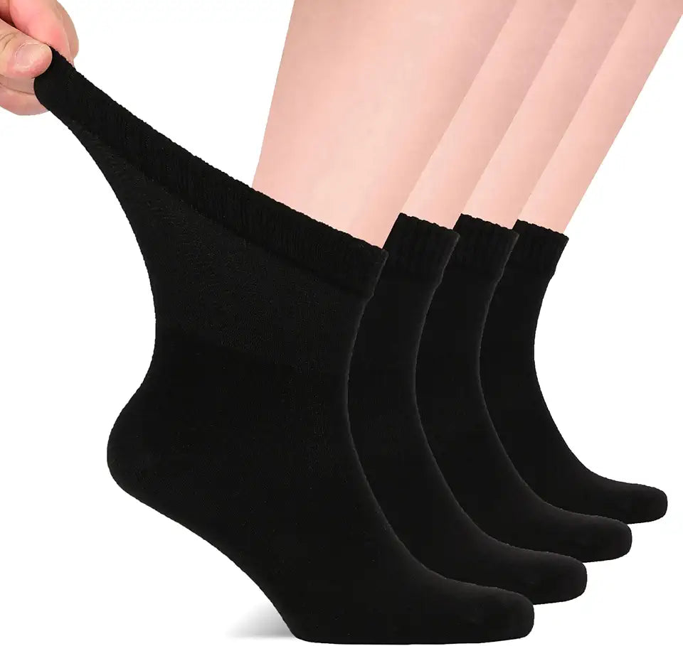 Diabetic Socks for Men, Bamboo, Extra-Wide, Seamless Toe, Non-Binding Top S308728