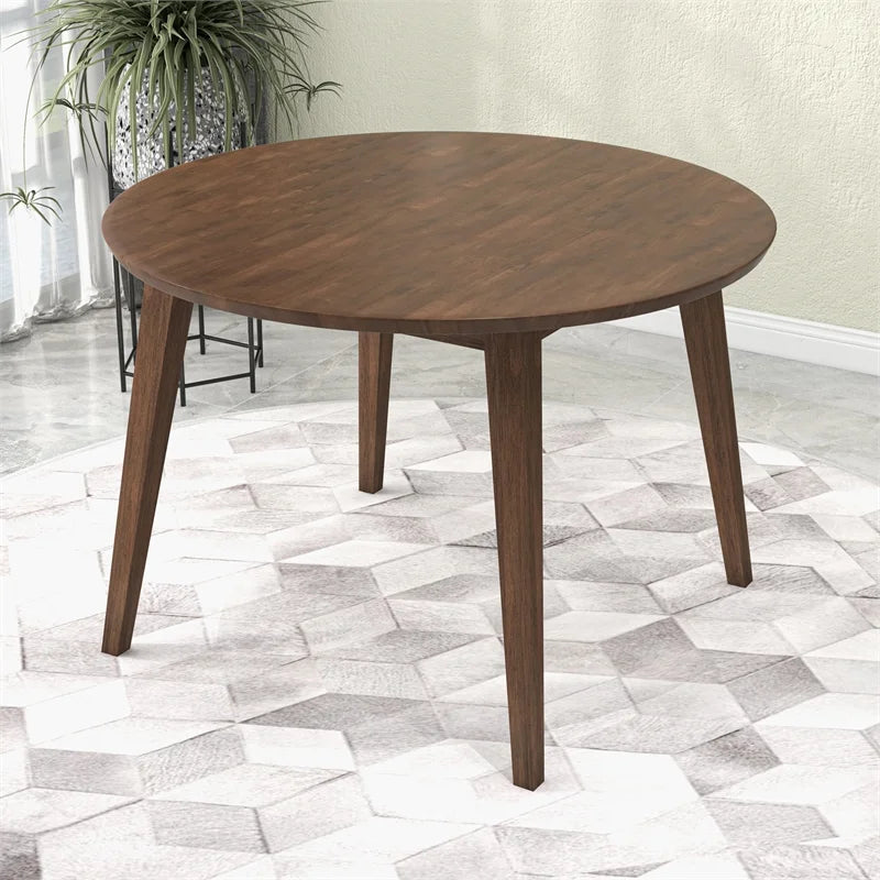 Walnut Round Solid Wood Dining Table F62299
