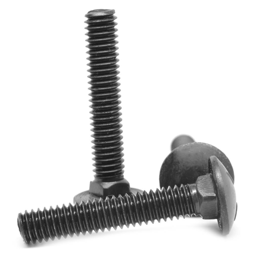 1/2x22-13 x 1x22 (FT) Coarse Thread Grade 5 Carriage Bolt Medium Carbon Steel Black Oxide Pk 500 A916