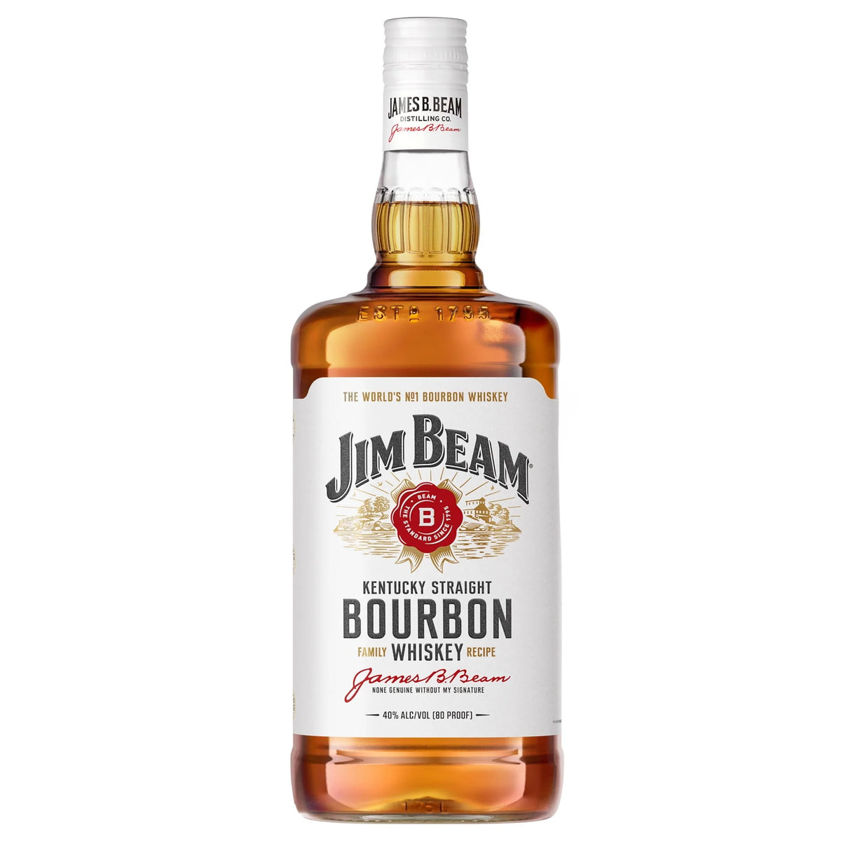 White Label Straight Bourbon 4 YR 1.75 L Bottle 40% ABV Y38200