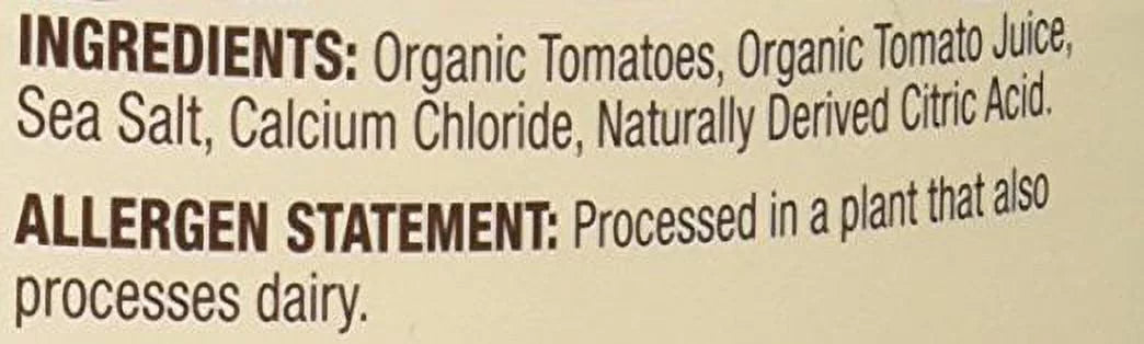 Organic Diced Tomatoes 102 Oz X112
