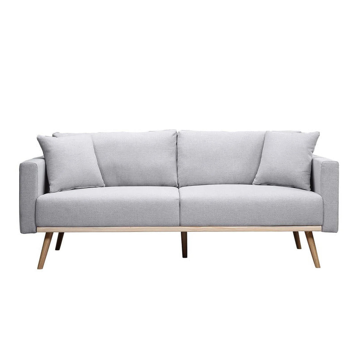 Light Gray Linen Fabric Sofa Loveseat Chair Set W375