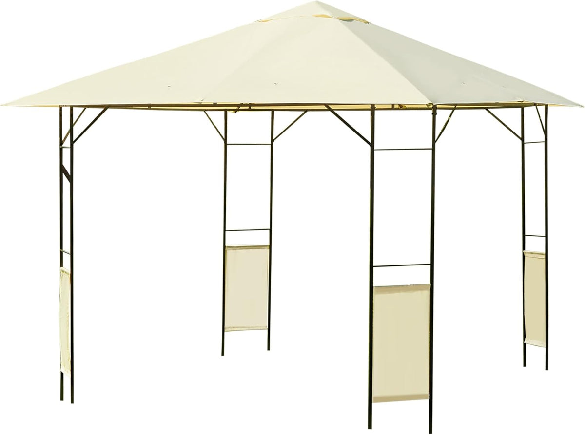 10' x 10' Outdoor Gazebo Canopy with Steel Frame C333
