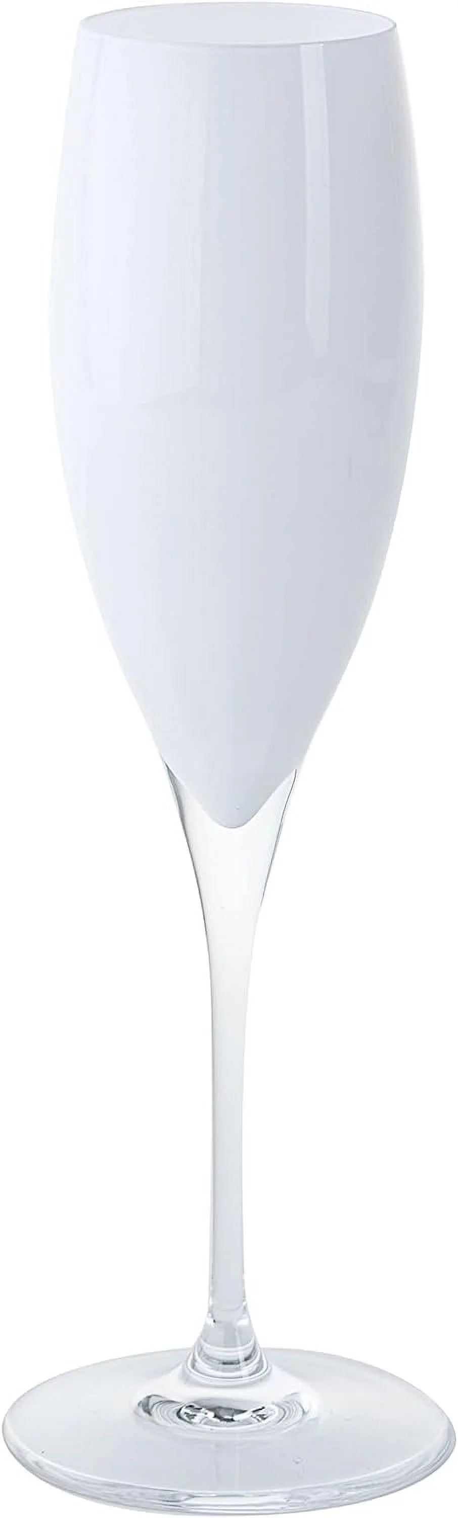 Champagne Flute Glasses Set Of 6 Crystal White 11 Oz Q661