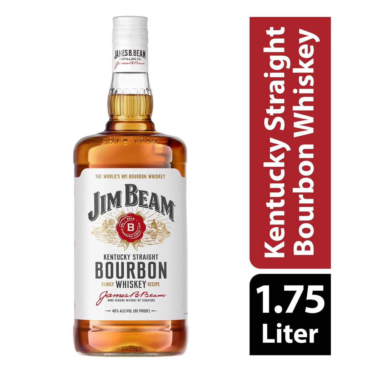 White Label Straight Bourbon 4 YR 1.75 L Bottle 40% ABV Y38200