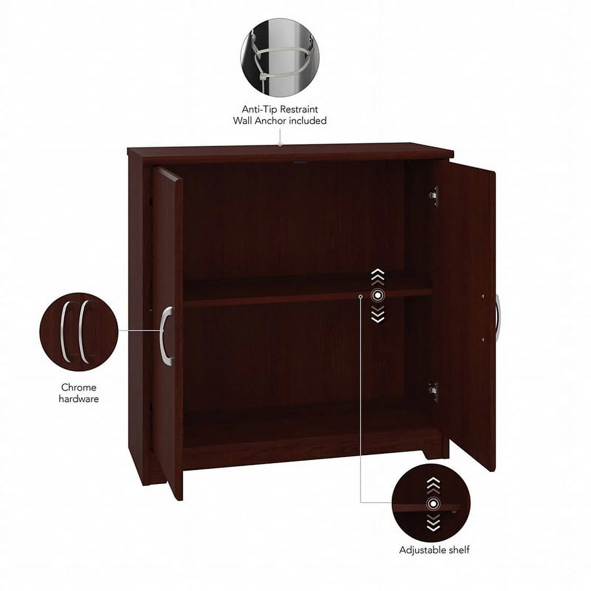 Small Storage Cabinet in Harvest Cherry Y689
