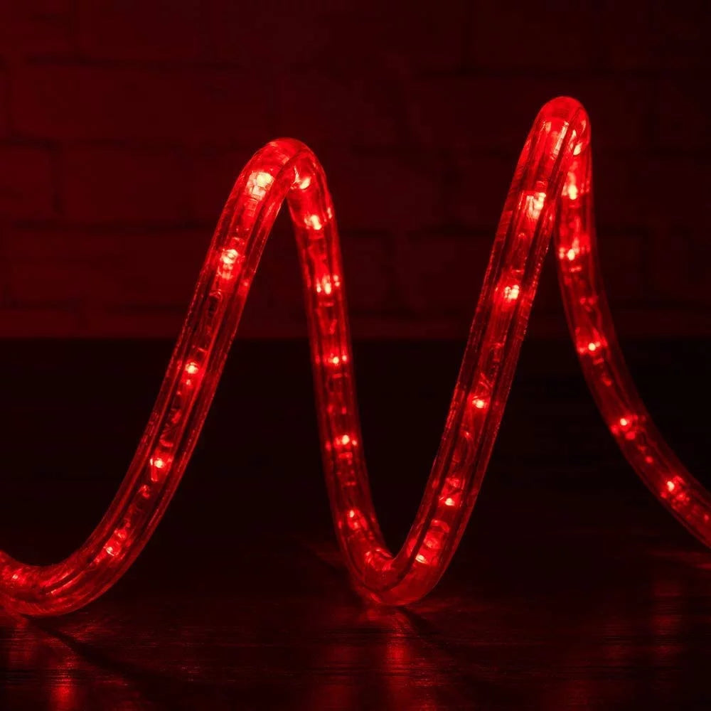 25Ft Red LED Rope Light, Connectable Outdoor Waterproof Q97173