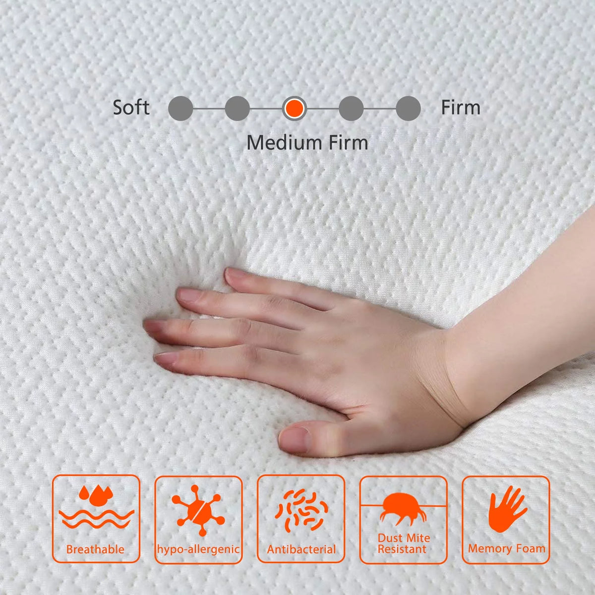 12 Cool Gel Memory Foam Medium Firm King Mattress M31792