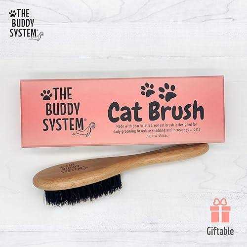Boar Bristle Wooden Handle Cat Brush U180105