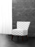 Gray Chevron Accent Chair P445