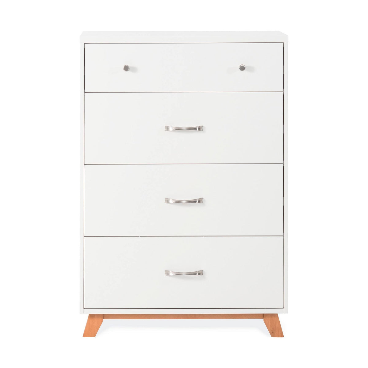White/Natural 4-Drawer Chest A887